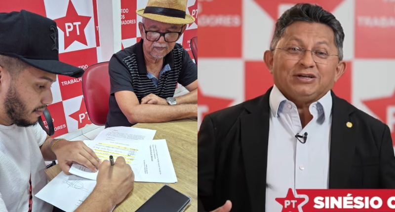Membros do PT em Manaus entram com pedido para expulsar deputado Sinésio Campos da legenda