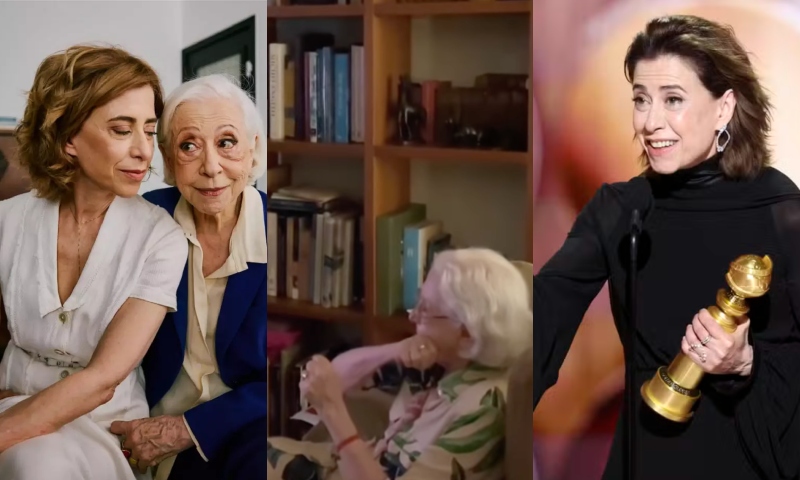 Fernanda Montenegro emocionada ao saber da conquista da filha no Globo de Ouro: veja a reação.