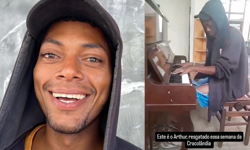 Jovem salvo da Cracolândia impressiona ao tocar piano magistralmente: ‘Um verdadeiro prodígio!’; confira o vídeo