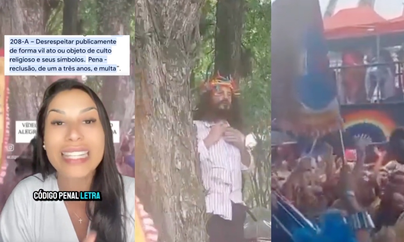 Vereadora leva ao Ministério Público denúncia contra bloco de carnaval por blasfêmia a Jesus Cristo; assista ao vídeo