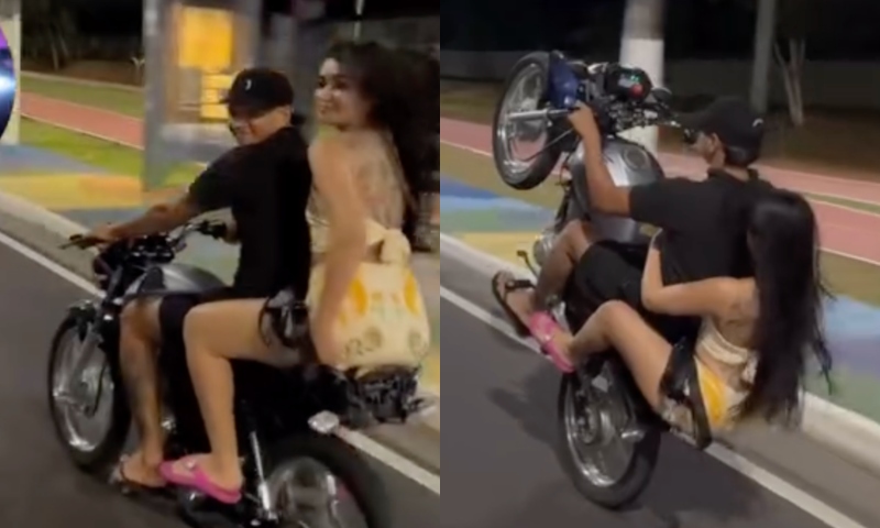 Adolescentes desafiam a legislação e arriscam vidas ao fazer ‘grau de moto’ nas vias de Manaus; assista ao vídeo.