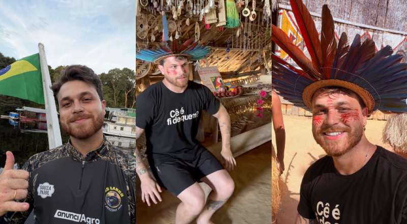 Influenciador Gustavo Tubarão viraliza com nova aventura no Amazonas