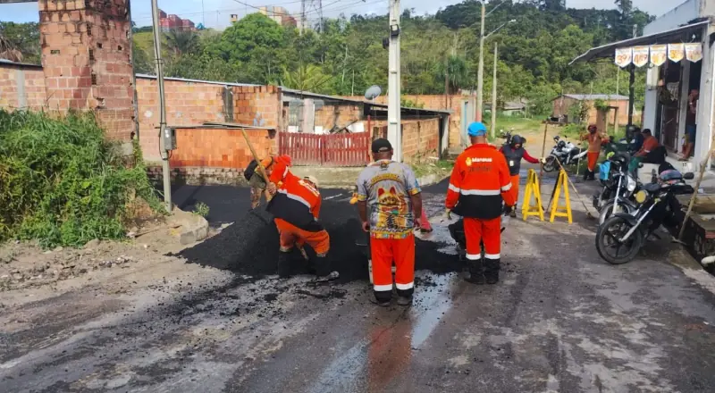 Prefeitura de Manaus intensifica recuperação viária no Jorge Teixeira e melhora trânsito