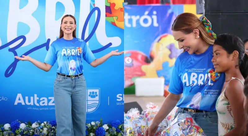 Primeira-dama de Autazes, Renata Pinheiro, promove inclusão no Abril Azul