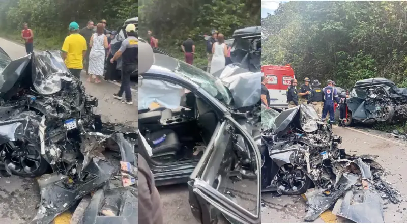 Acidente horrível na BR-174 deixa mulher morta e feridos graves