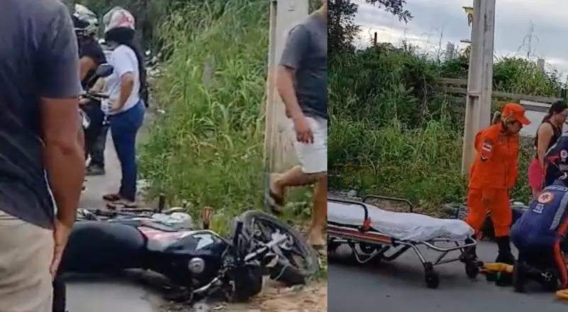 Acidente envolvendo carro e moto deixa jovem ferido no bairro Santa Etelvina