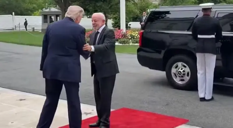Lula chega à Casa Branca para reunião com Trump e discute futuras parcerias