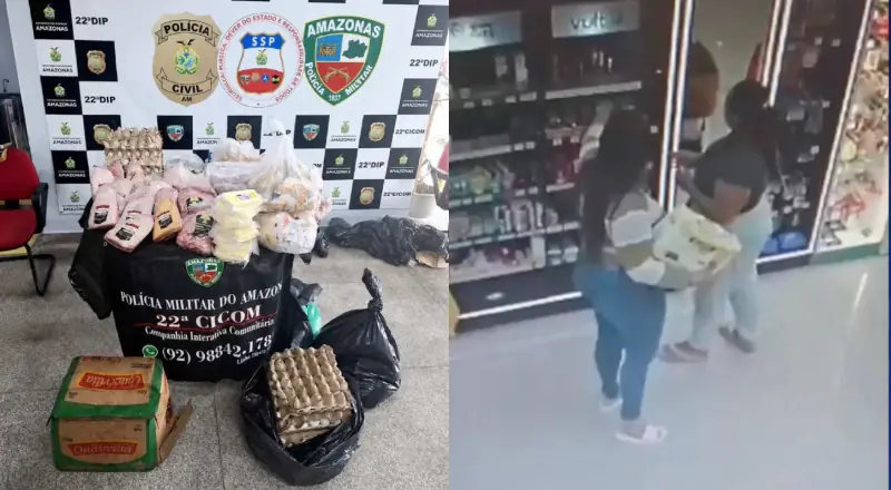 Mulheres são presas após roubarem picanha em Manaus