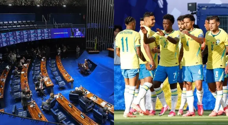 Senado vai liberar servidores mais cedo para jogos da Seleção