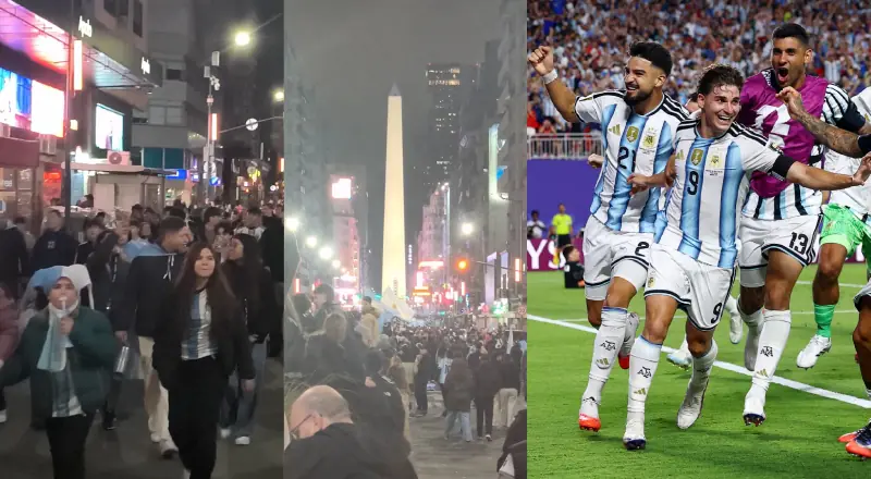 Argentina semifinalista da Copa do Mundo: celebração no Obelisco