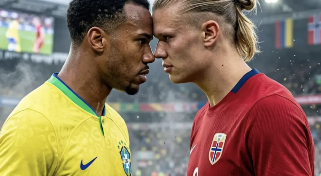 Duelo de gigantes: Brasil pode brilhar com Gabriel e Haaland