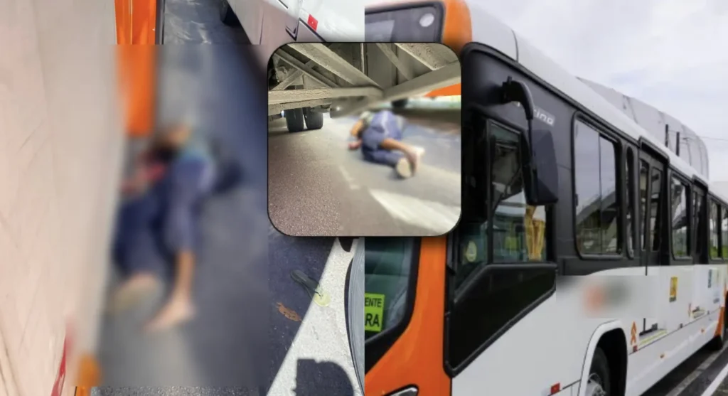 ESMAGADO: Atropelamento de homem por ônibus no Ouro Verde