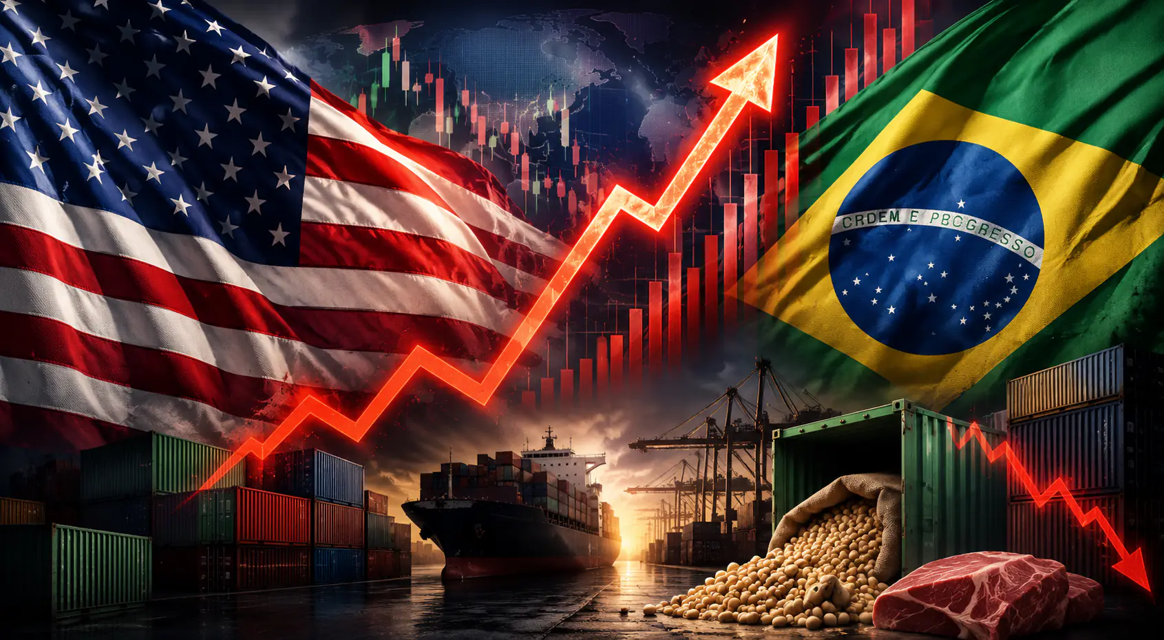 Exportações brasileiras sob pressão com nova taxa de 12,5%