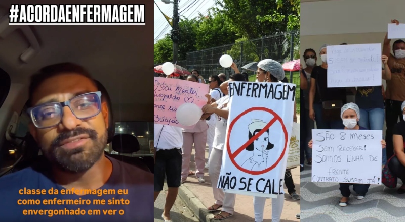 “Já são 8 meses sem salários”: a luta dos enfermeiros no AM
