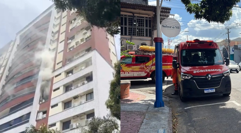 Incêndio em apartamento mobiliza Bombeiros e causa pânico no Vieiralves