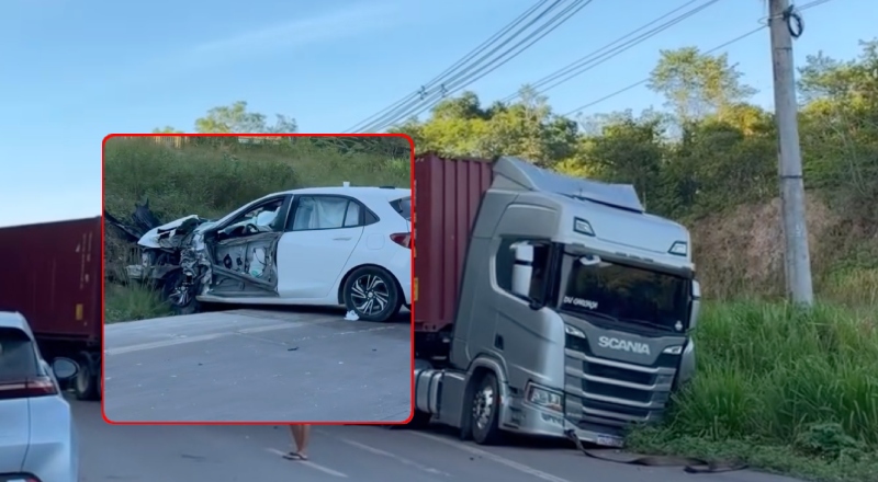 Acidentes deixam a BR-174 bloqueada e causam longo congestionamento