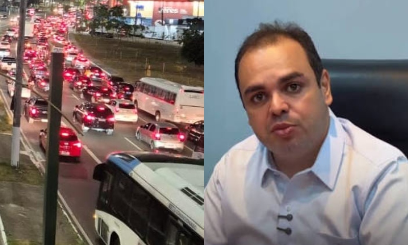 Convenção de Roberto Cidade gera caos na avenida Torquato Tapajós