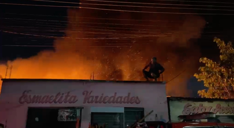 Noite de tensão: fogo avança na vegetação da Zona Norte