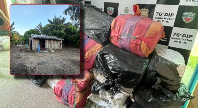 Mais de 1 tonelada de maconha é apreendida no Amazonas