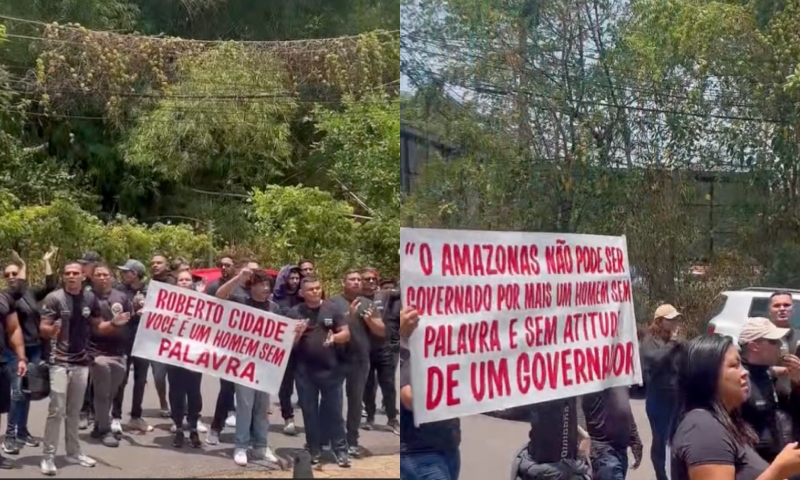 "Roberto Cidade, você é um homem sem palavra! Aprovados da PM-AM se manifestam"