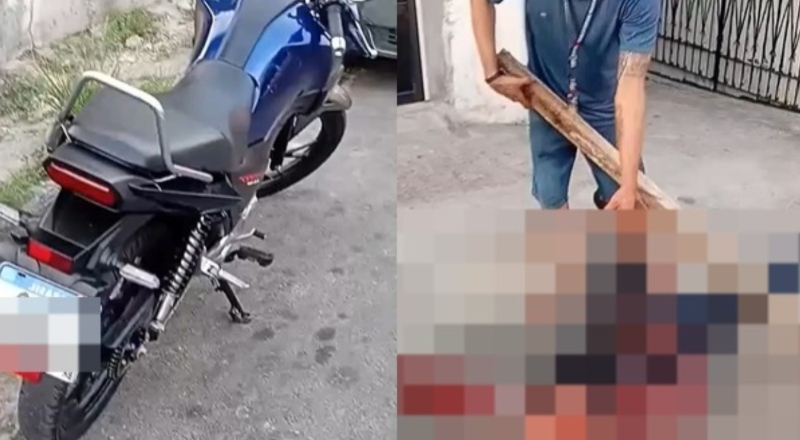 Após esfaquear pessoa durante assalto, criminoso é justiceiro na rua
