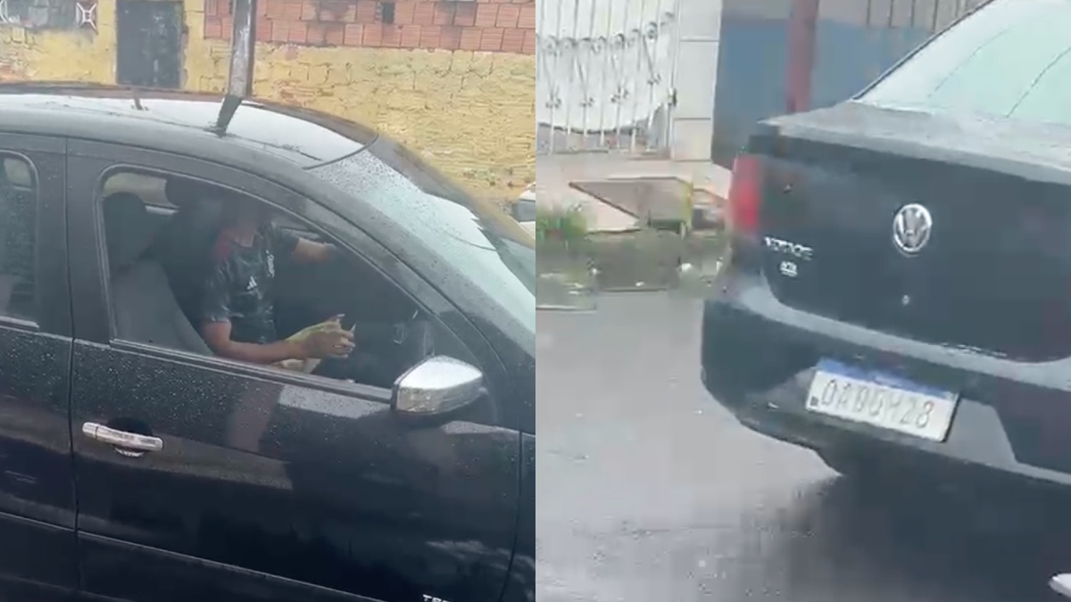 'Taradão' é flagrado 'batendo uma' em carro em Manaus