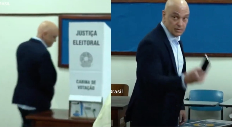 Sem dar entrevistas, Alexandre de Moraes vota em São Paulo