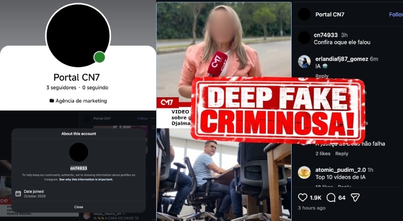 Criminosos: Deep Fake e IA manipulam fatos sobre David Almeida