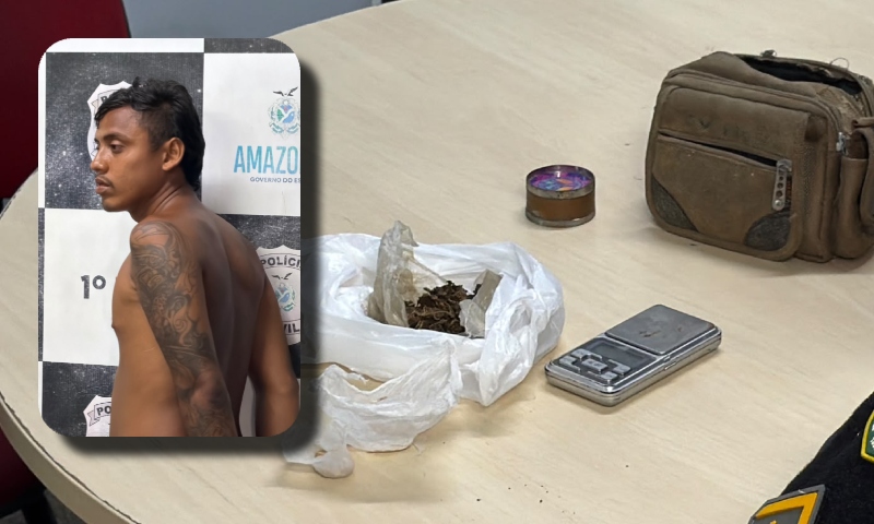 Casa caiu: suspeito preso com drogas em Manaus e armas