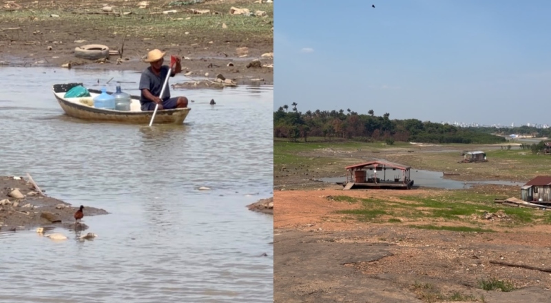 Rio Negro chega a 18,05 metros e seca causa impactos locais